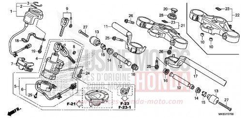 HANDLE PIPE/TOP BRIDGE CBR1000SF de 2015